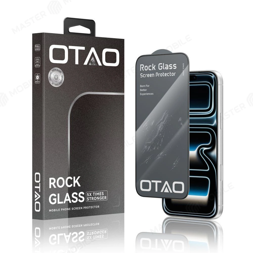 Защитное стекло OTAO Rock Glass для Apple iPhone 17 Pro Max / iPhone 18 Pro Max (ультрапрочное) 
