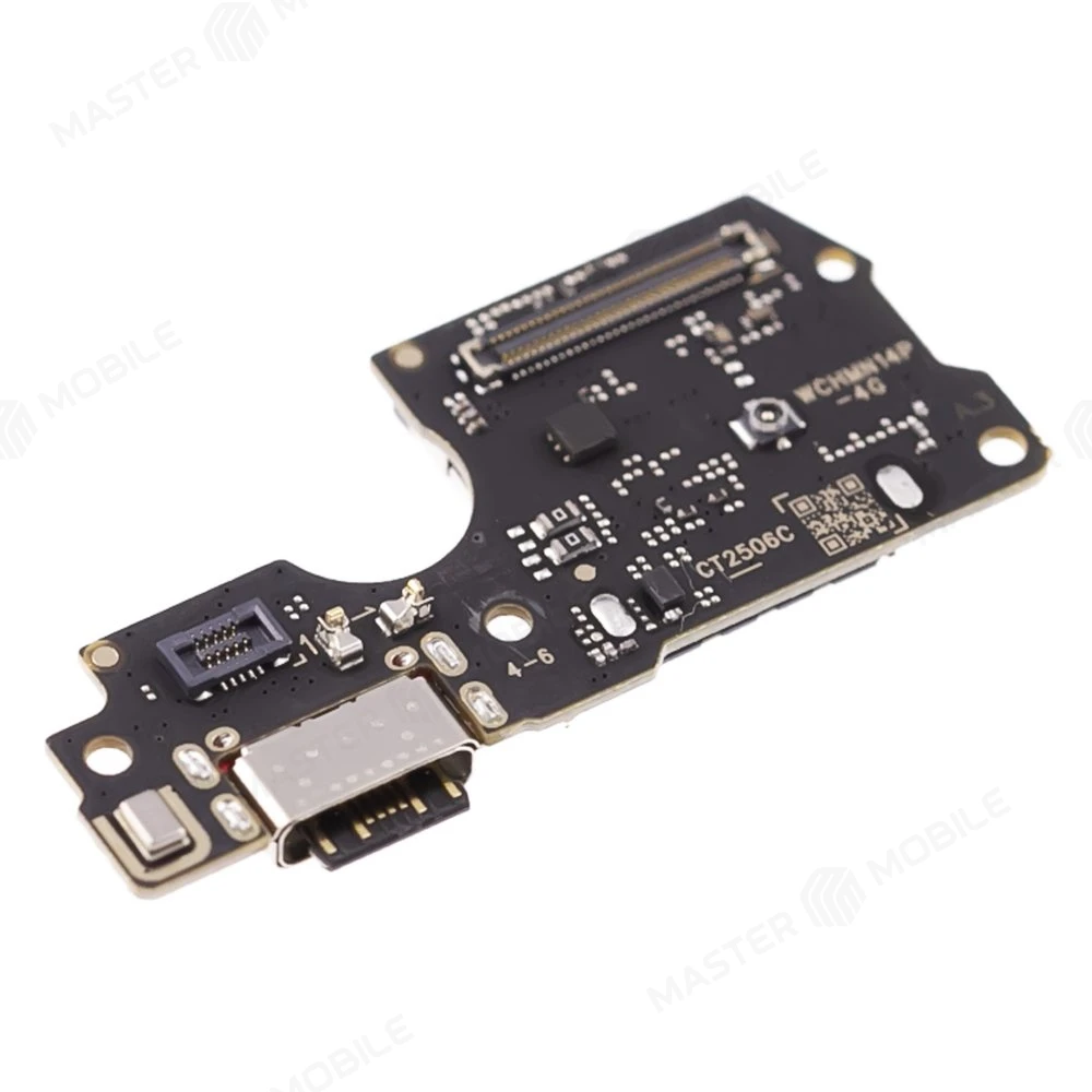 Нижняя плата для Xiaomi Redmi Note 14 Pro 4G (24116RACCG) с комп. + разъем зарядки + микрофон + разъем SIM фото №3