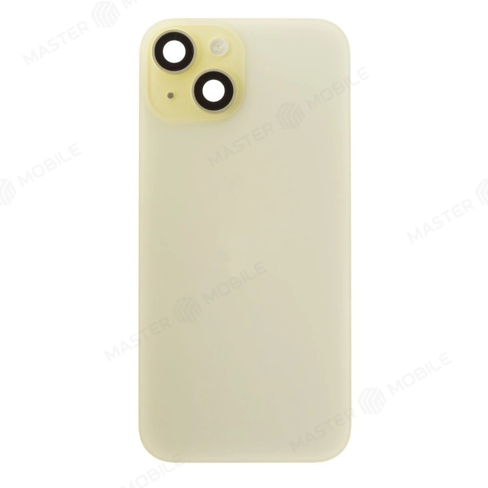 Задняя крышка для Apple iPhone 15 (желтый) (в сборе) (ORIG100) (Снятый) (возможен дефект ЛКП)