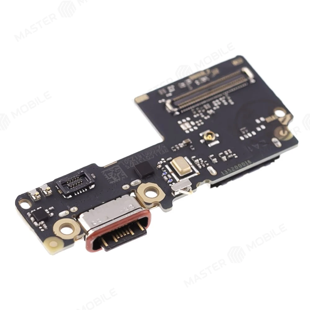 Нижняя плата для Xiaomi Redmi Note 14 Pro 5G (24090RA29G) / Poco X7 (24095PCADG) с комп. + разъем зарядки + микрофон + разъем SIM (ORIG100) фото №3