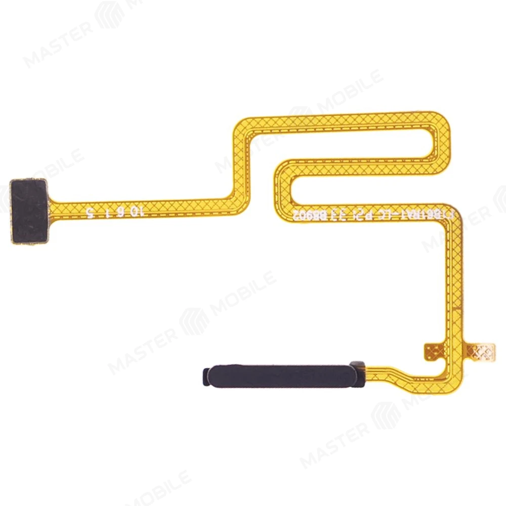 Шлейф для OPPO A57s (CPH2385) с комп. + сканер отпечатка пальца (кнопка включения) (черный)  фото №1