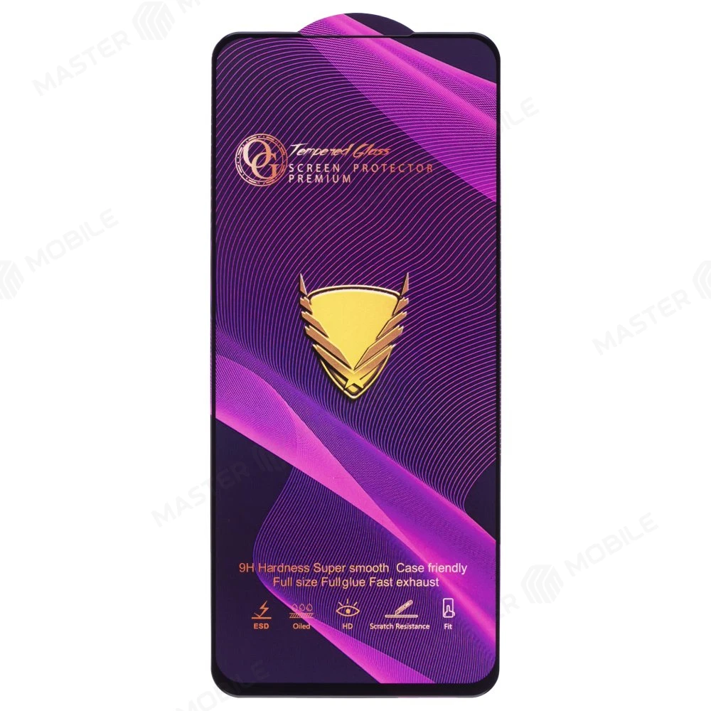 Защитное стекло OG Glass (3 в 1) для Tecno Spark 10 Pro (KI7) (черный) фото №1