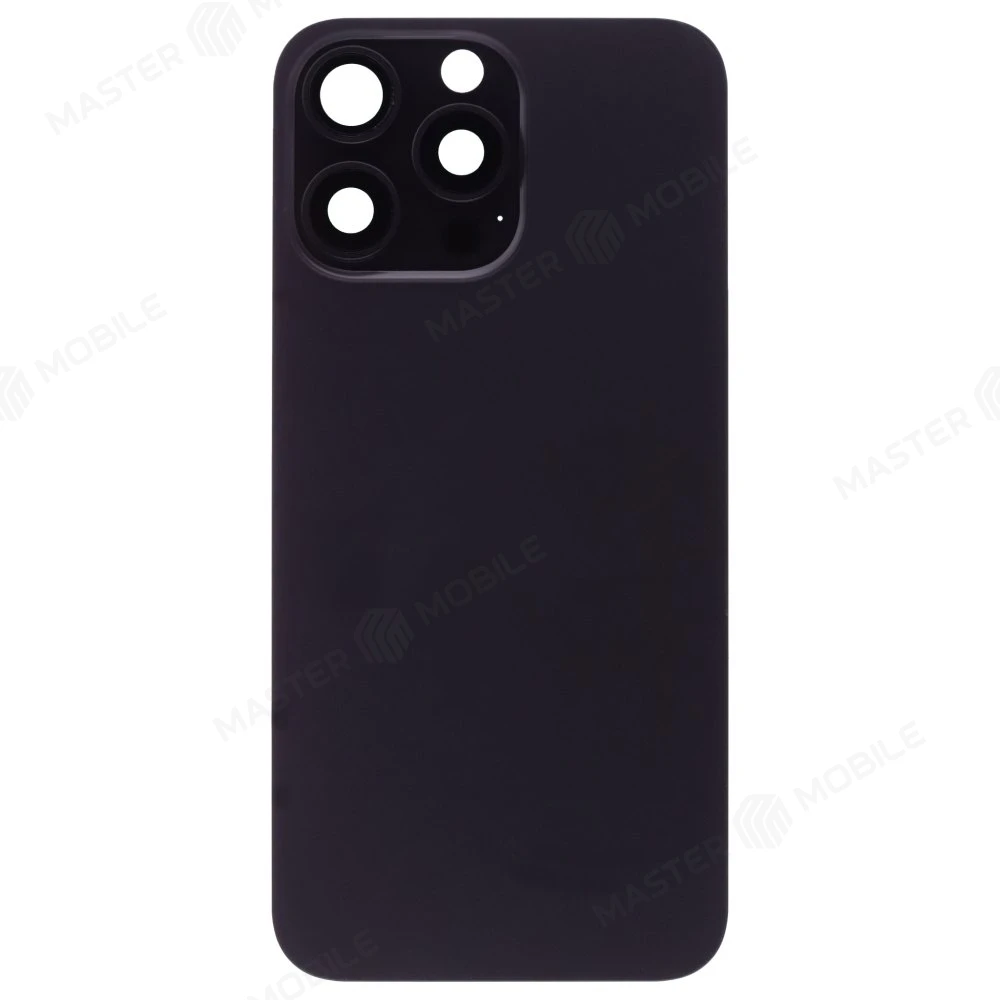 Задняя крышка для Apple iPhone 15 Pro Max (черный) (в сборе со стеклом камеры) (Premium)