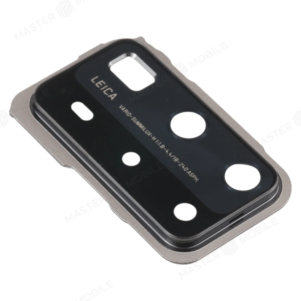 Стекло задней камеры для Huawei P40 Pro+ (ELS-N39) (черный) (в рамке) фото №1