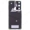 Задняя крышка для Samsung G998 Galaxy S21 Ultra (серебристый) (в сборе со стеклом камеры) (ORIG100)  фото №2
