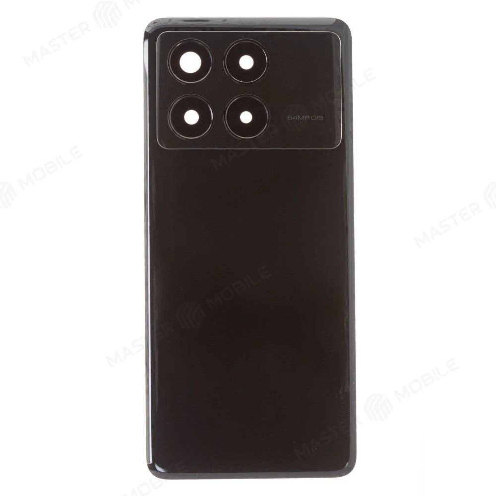 Задняя крышка для Xiaomi Poco X6 Pro (2311DRK48G) (черный) (в сборе со стеклом камеры)