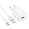 Сетевое зарядное устройство Hoco C109A USB 20W + кабель USB - TypeC (белый) фото №4