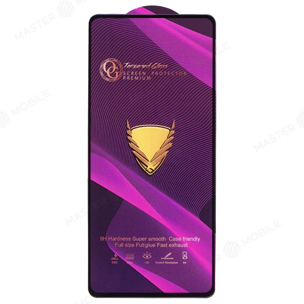 Защитное стекло OG Glass (3 в 1) для Tecno Camon 15 Air (CD6) (черный) фото №1