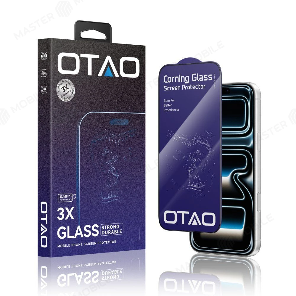 Защитное стекло OTAO Corning 3x Glass для Apple iPhone 17 Pro / iPhone 18 Pro (усиленное) 