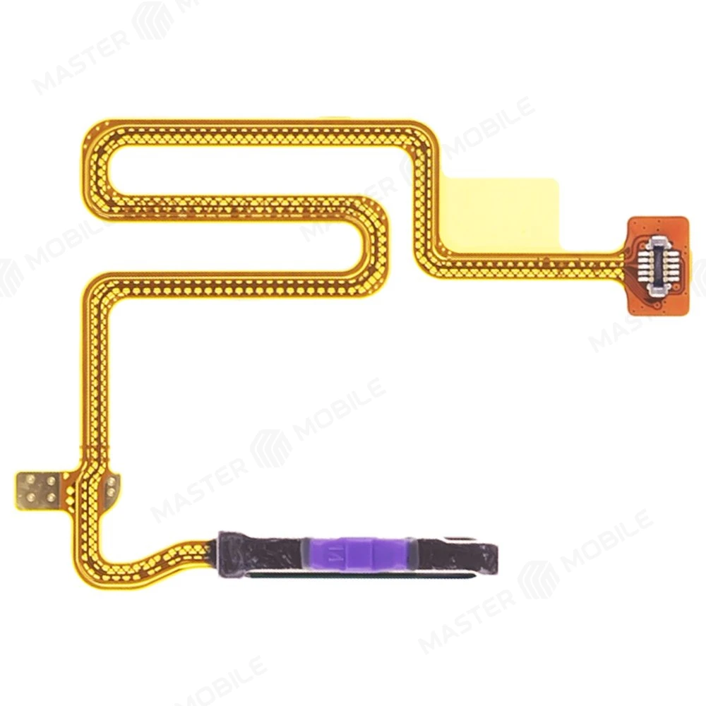 Шлейф для OPPO A16 (CPH2269) с комп. + сканер отпечатка пальца (кнопка включения) (черный) фото №2