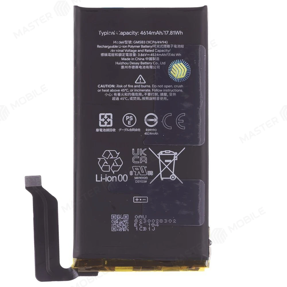 Аккумулятор для Google Pixel 6 (GB7N6/G9S9B16/G9S9B/GR1YH) (GMSB3) (ORIG100) (SP) фото №1