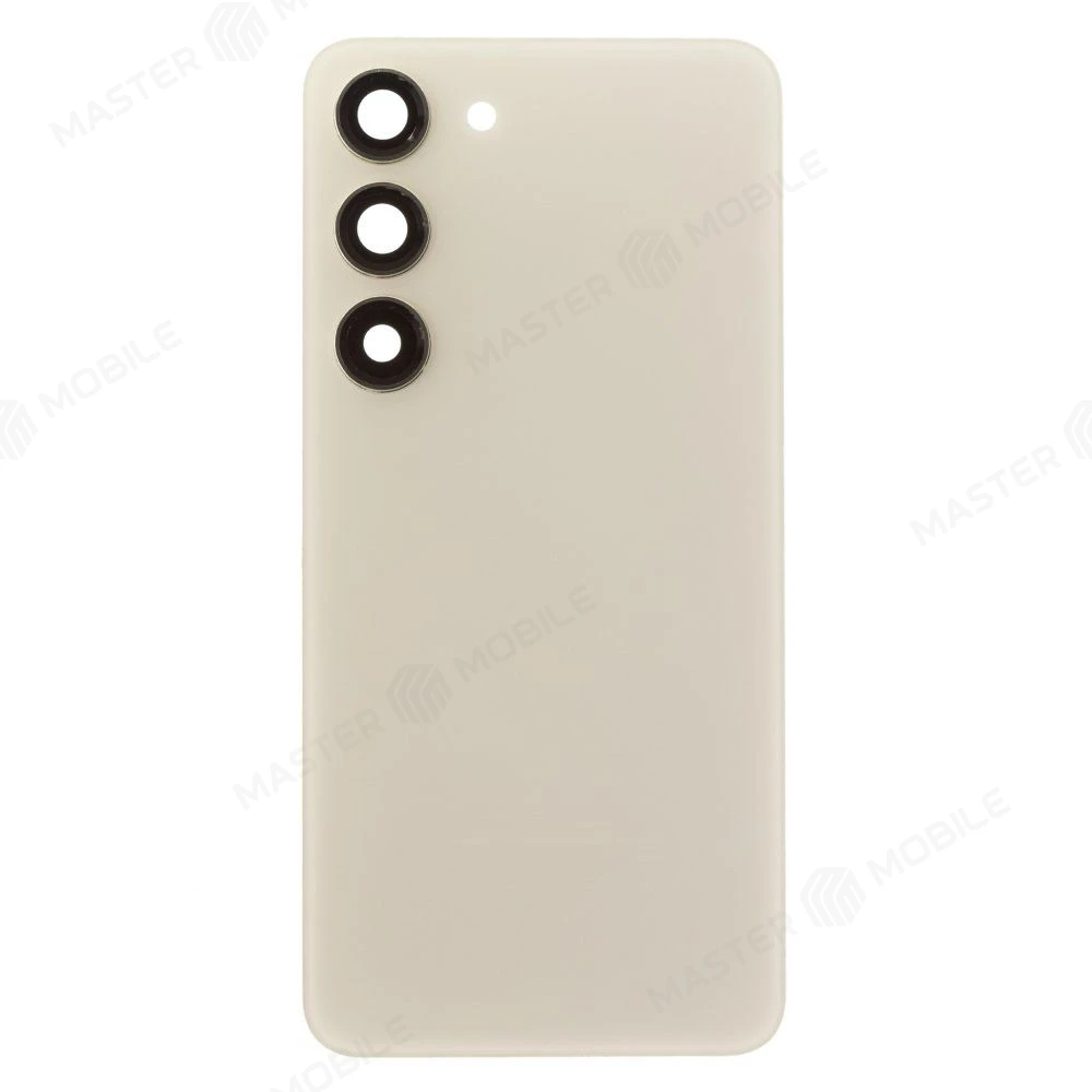 Задняя крышка для Samsung S911 Galaxy S23 (белый) (в сборе со стеклом камеры) (ORIG100)