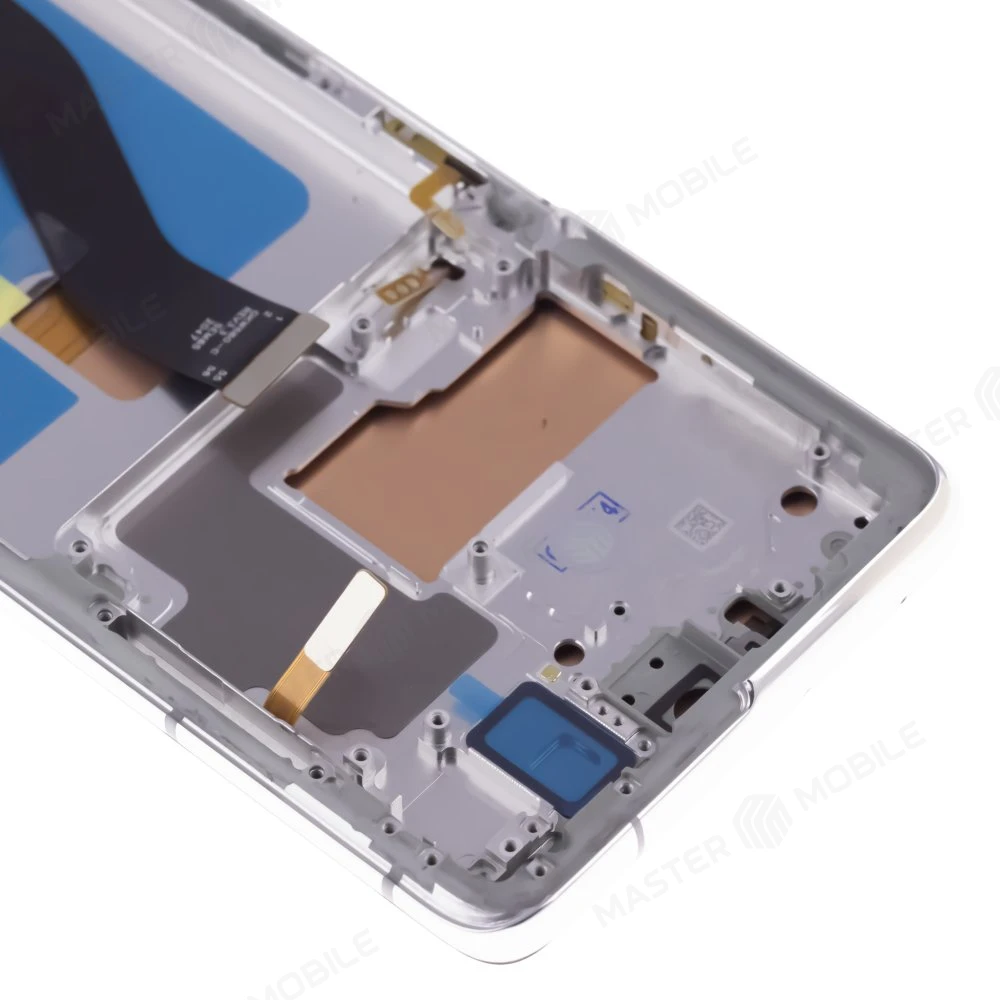 Дисплей для Samsung G998 Galaxy S21 Ultra + тачскрин (серебристый) (в рамке) (OLED) (Small Size) фото №3