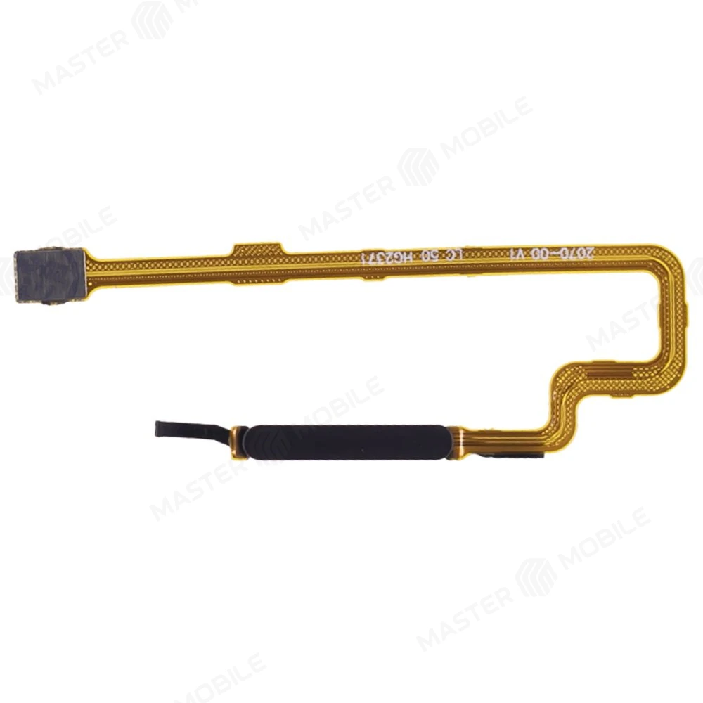 Шлейф для Xiaomi Poco M4 5G (22041219PG) с комп. + сканер отпечатка пальца (черный)  фото №1