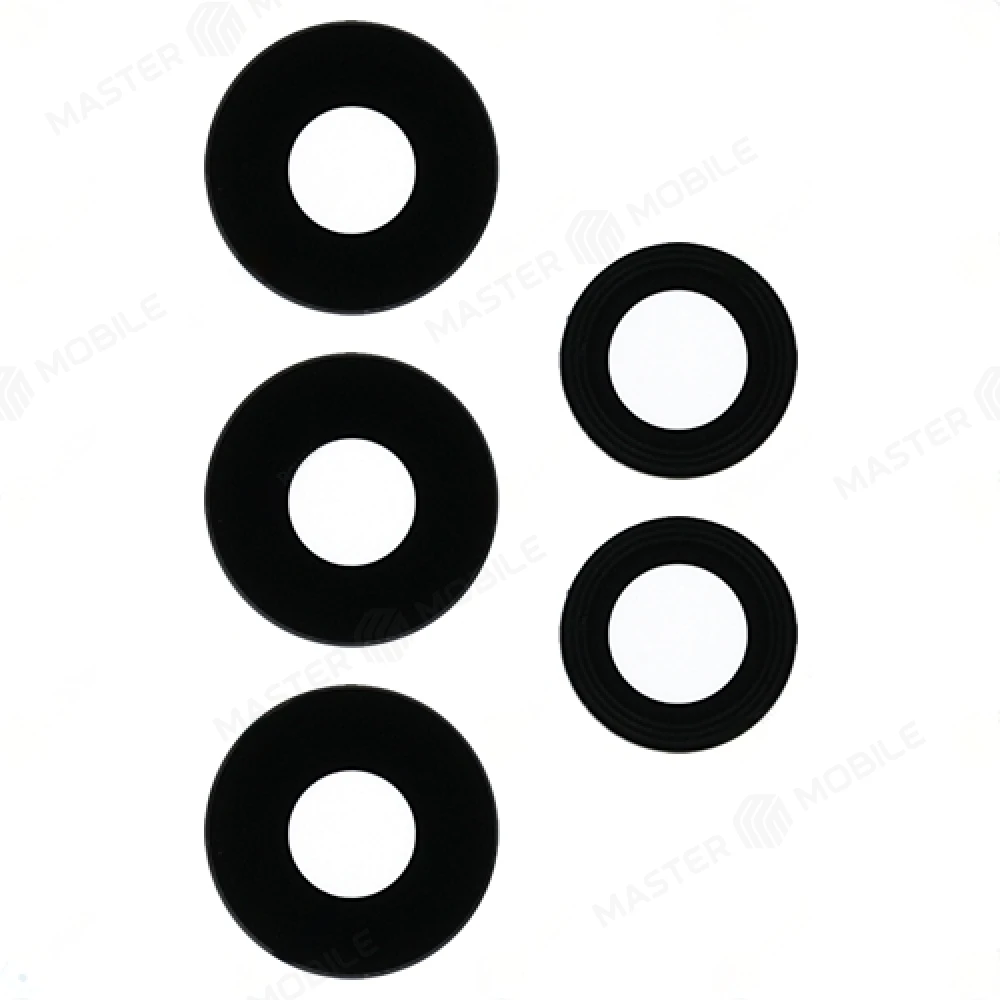 Стекло задней камеры для Samsung A725 Galaxy A72 (без рамки) (черный) 