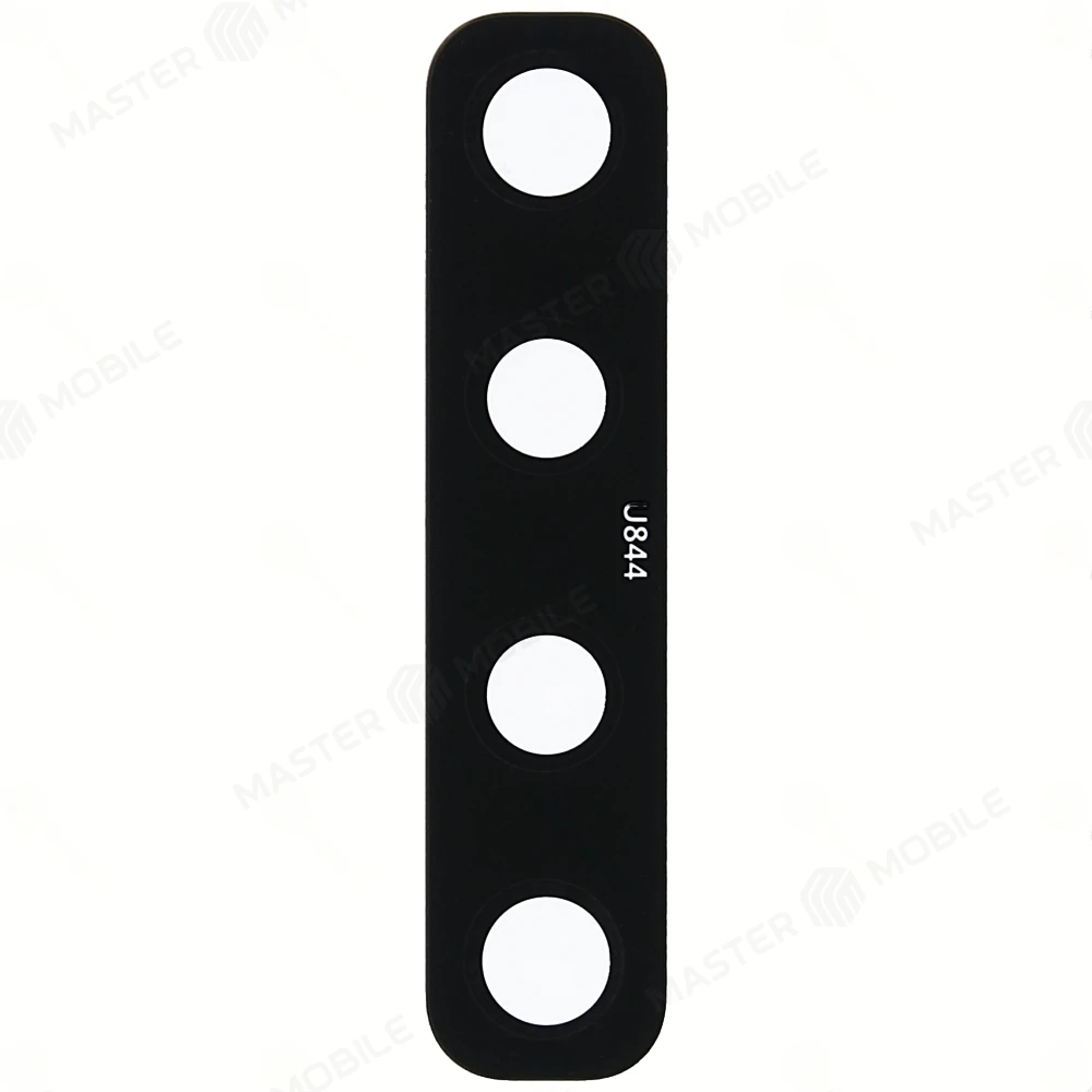 Стекло задней камеры для Samsung A920 Galaxy A9 (2018) (без рамки) (черный) фото №2