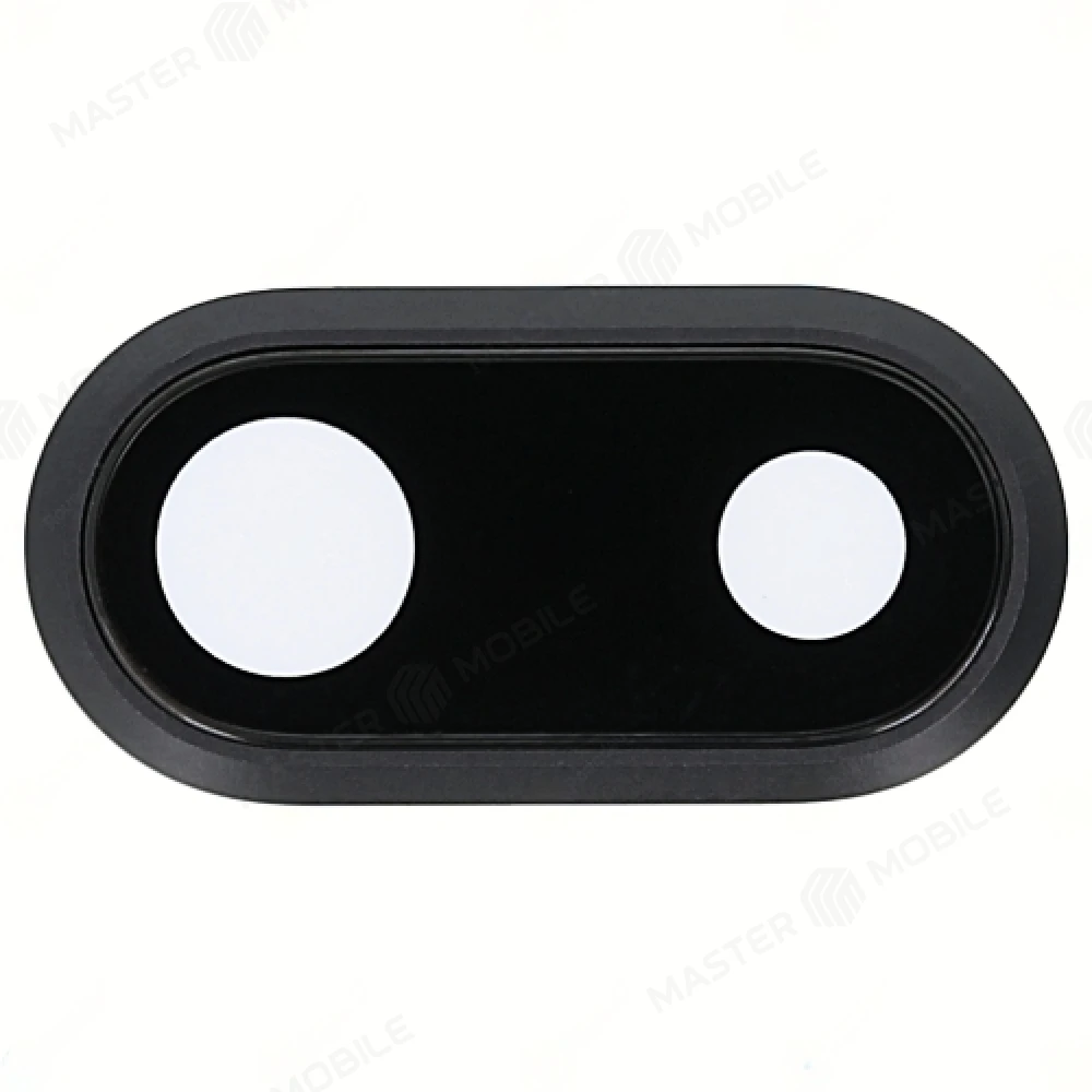 Стекло задней камеры для Apple iPhone 7 Plus (черный) (в рамке) 