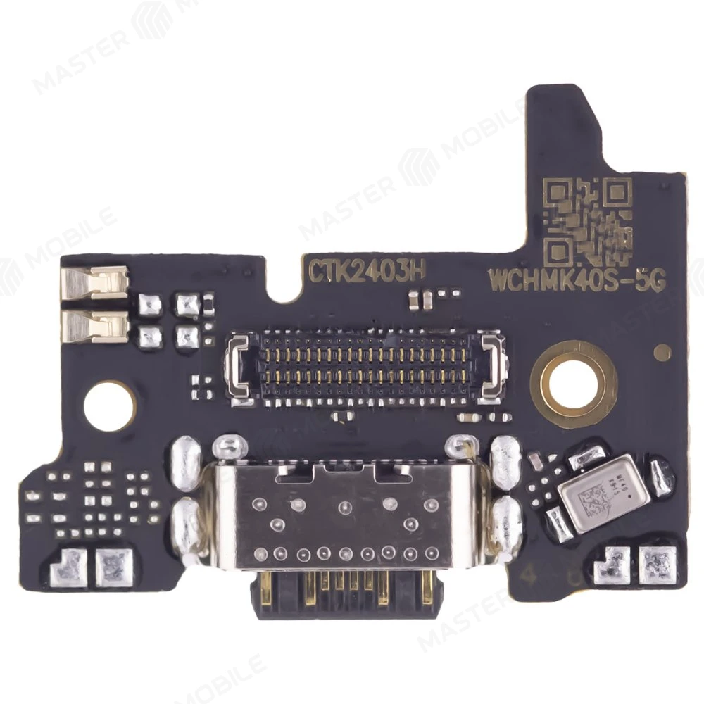 Нижняя плата для Xiaomi Poco F4 (22021211RG) с комп. + разъем зарядки + микрофон