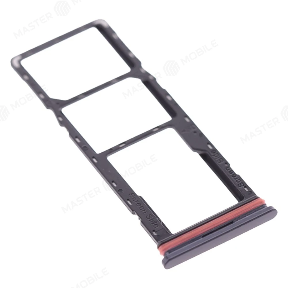 Держатель сим-карты для Infinix Hot 12 Pro (X668C) (черный) фото №3