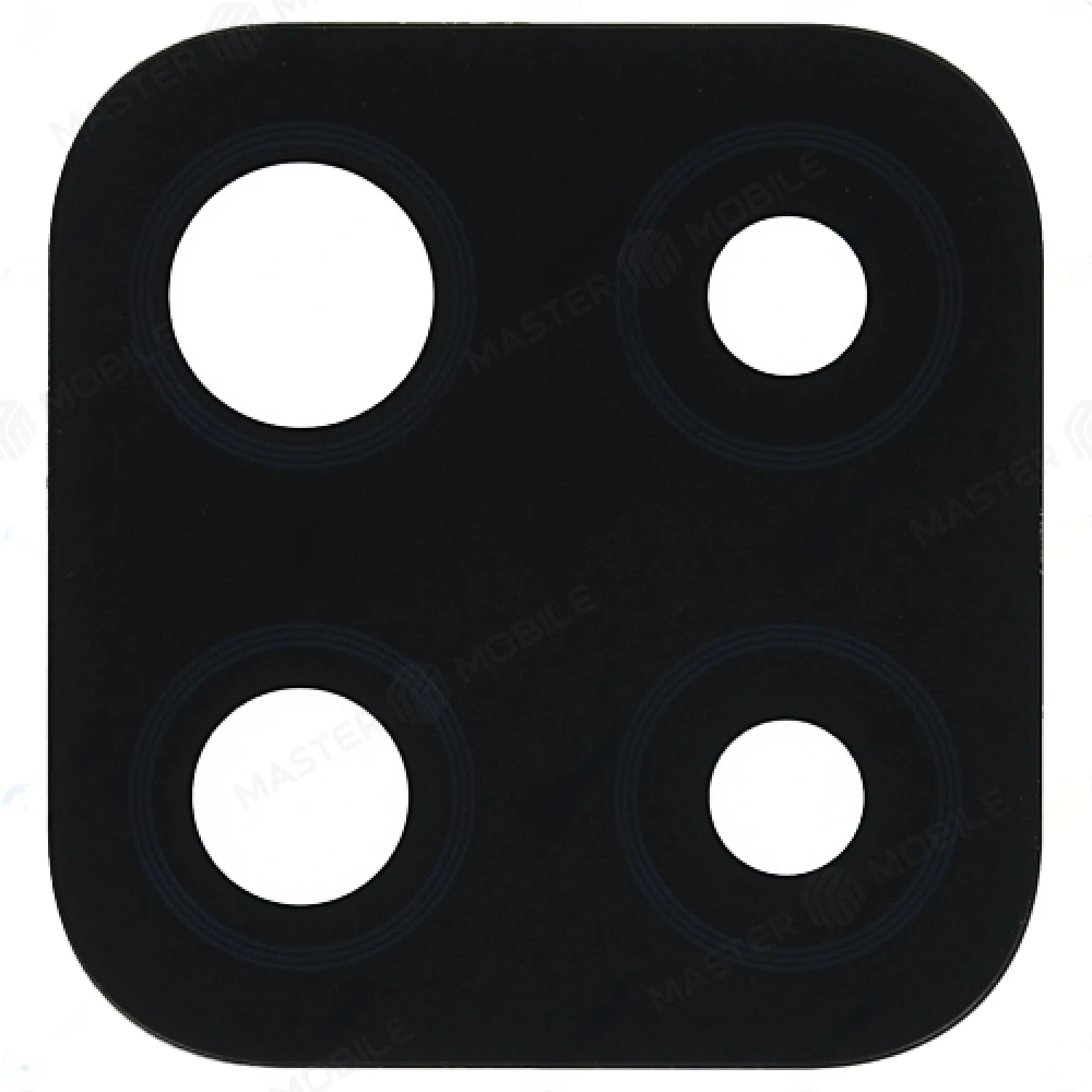 Стекло задней камеры для Samsung M325 Galaxy M32 (без рамки) (черный) 