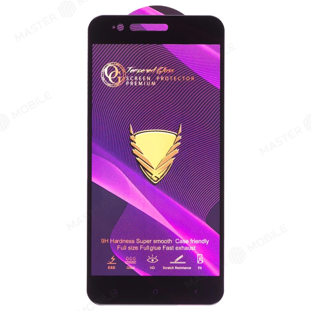 Защитное стекло OG Glass (3 в 1) для Xiaomi Mi A1 (MDG2) / Mi 5x (черный) фото №1