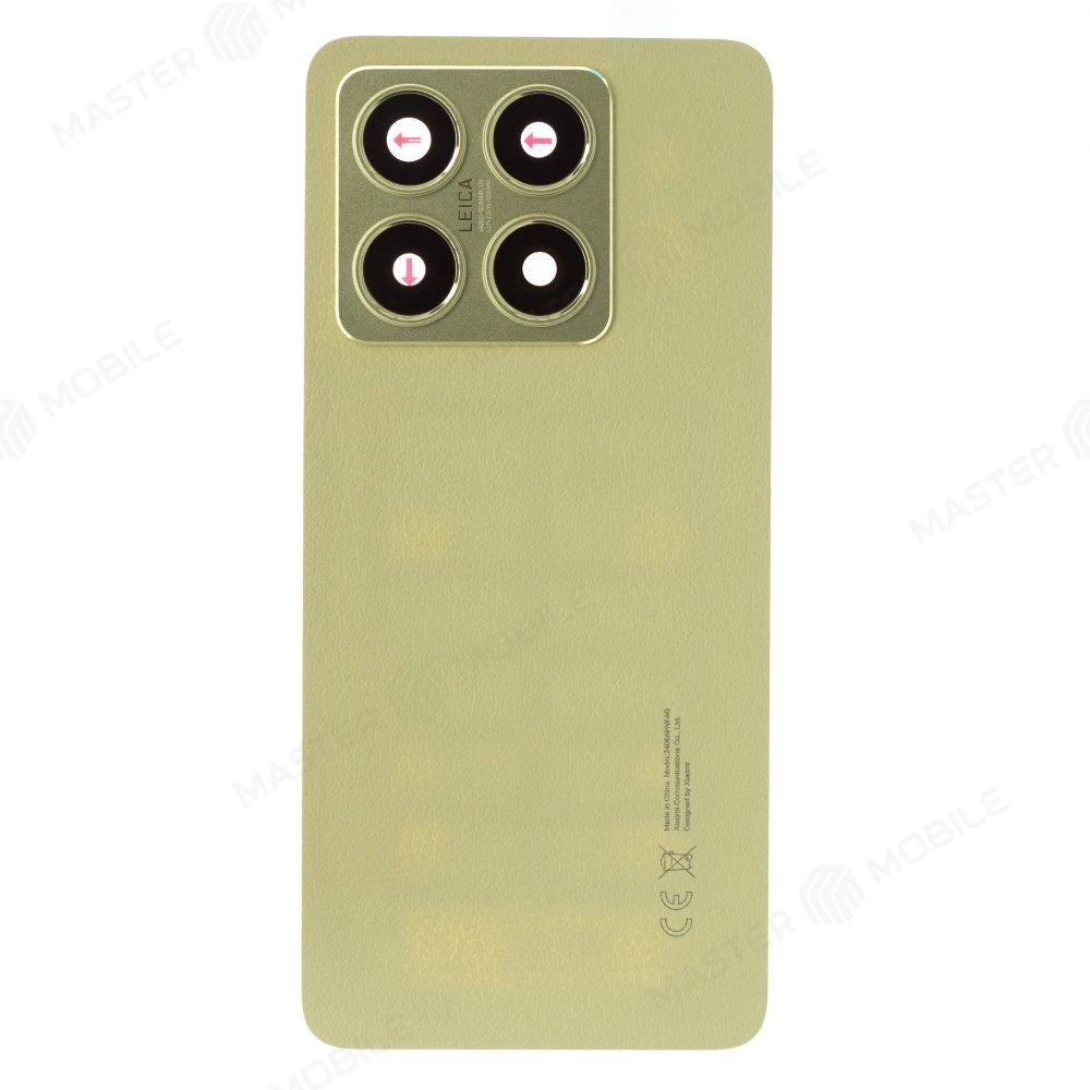 Задняя крышка для Xiaomi 14T (MZB0HU6RU) (зеленый) (в сборе со стеклом камеры) (ORIG100)  фото №1