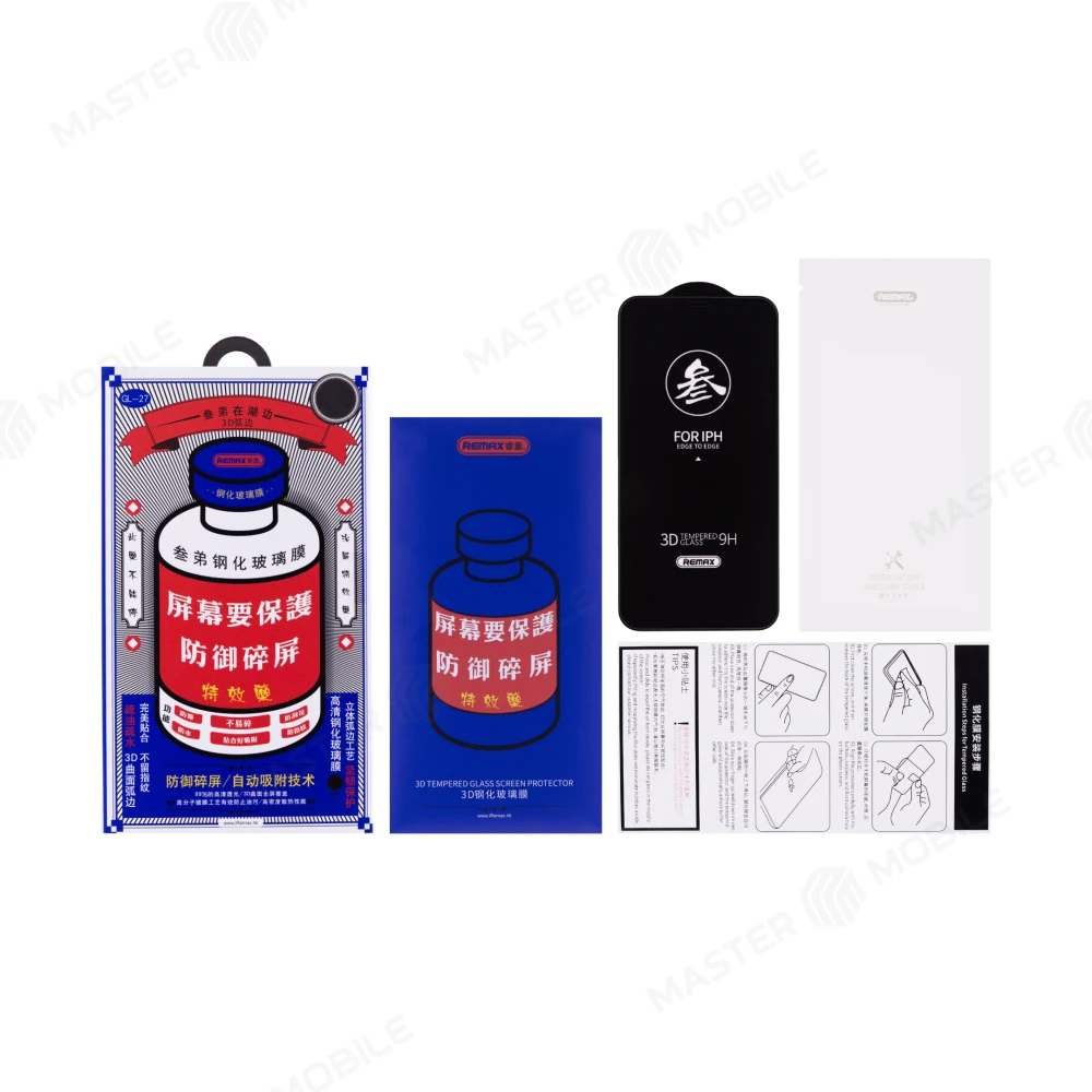 Защитное стекло Remax Medicine Glass GL-27 для Apple iPhone 16 Pro Max (черный) фото №4