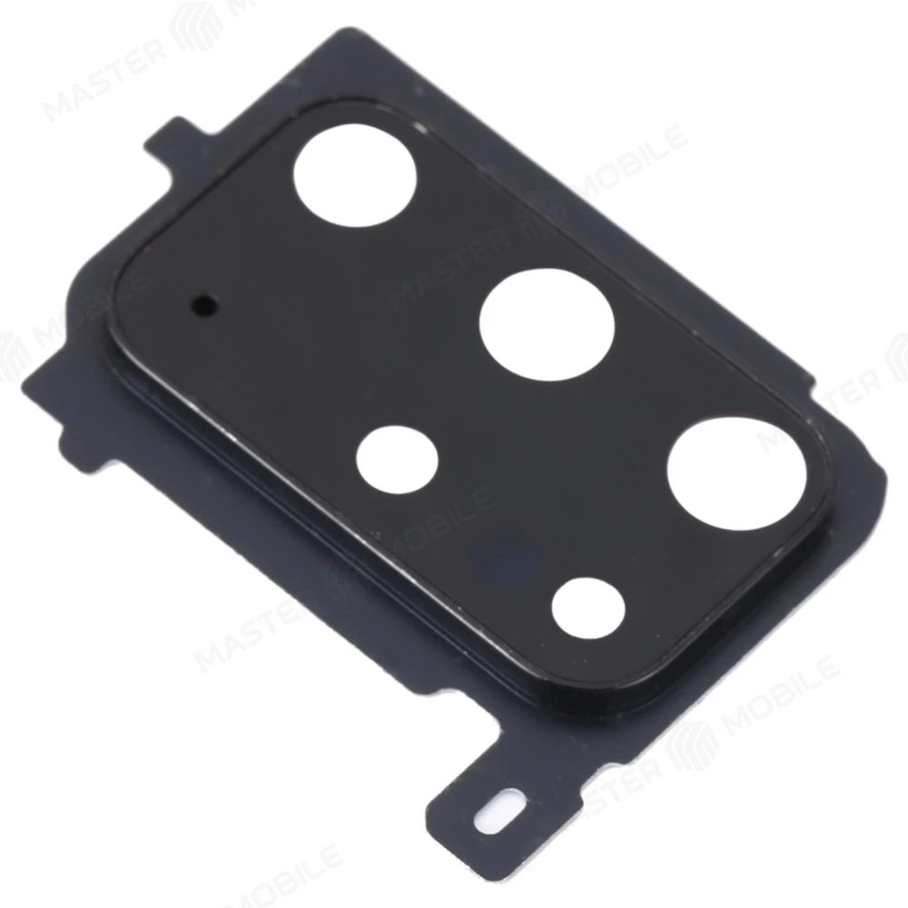 Стекло задней камеры для Samsung G985 Galaxy S20+ (черный) (в рамке) фото №3