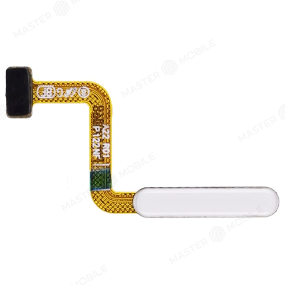 Шлейф для Samsung A225 Galaxy A22 с комп. + сканер отпечатка пальца (кнопка включения) (белый)  фото №1