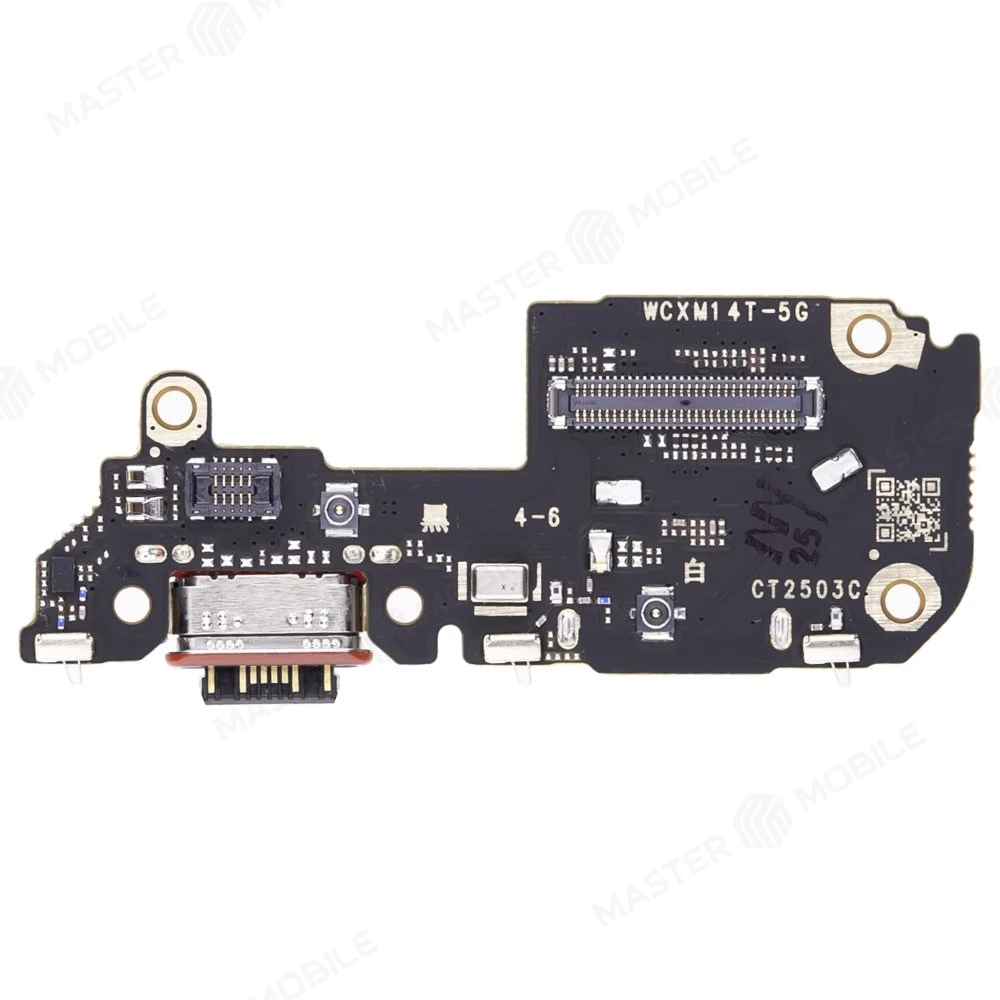 Нижняя плата для Xiaomi 14T (MZB0HU6RU) с комп. + разъем зарядки + микрофон + разъем SIM фото №1
