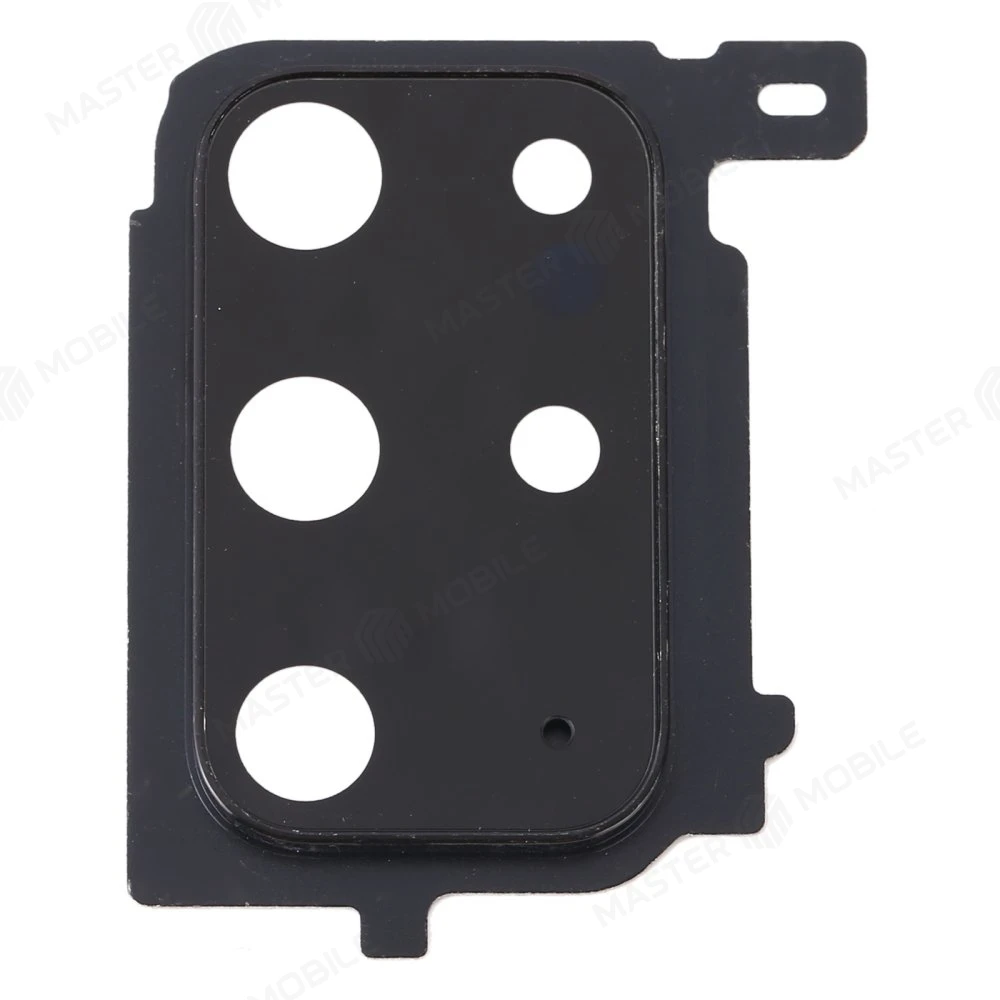 Стекло задней камеры для Samsung G985 Galaxy S20+ (черный) (в рамке) фото №1