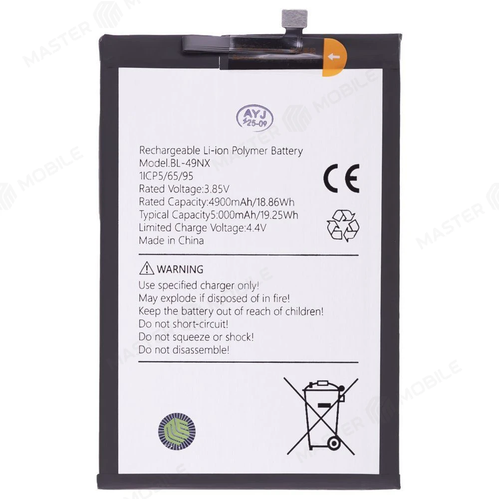 Аккумулятор для Infinix Hot 30i (X669) / Hot 40i (X6528B) / Smart 7 (X6515) / Smart 7 HD (X6516) / 8 (X6525) / и др. (BL-49NX) (Premium) фото №1