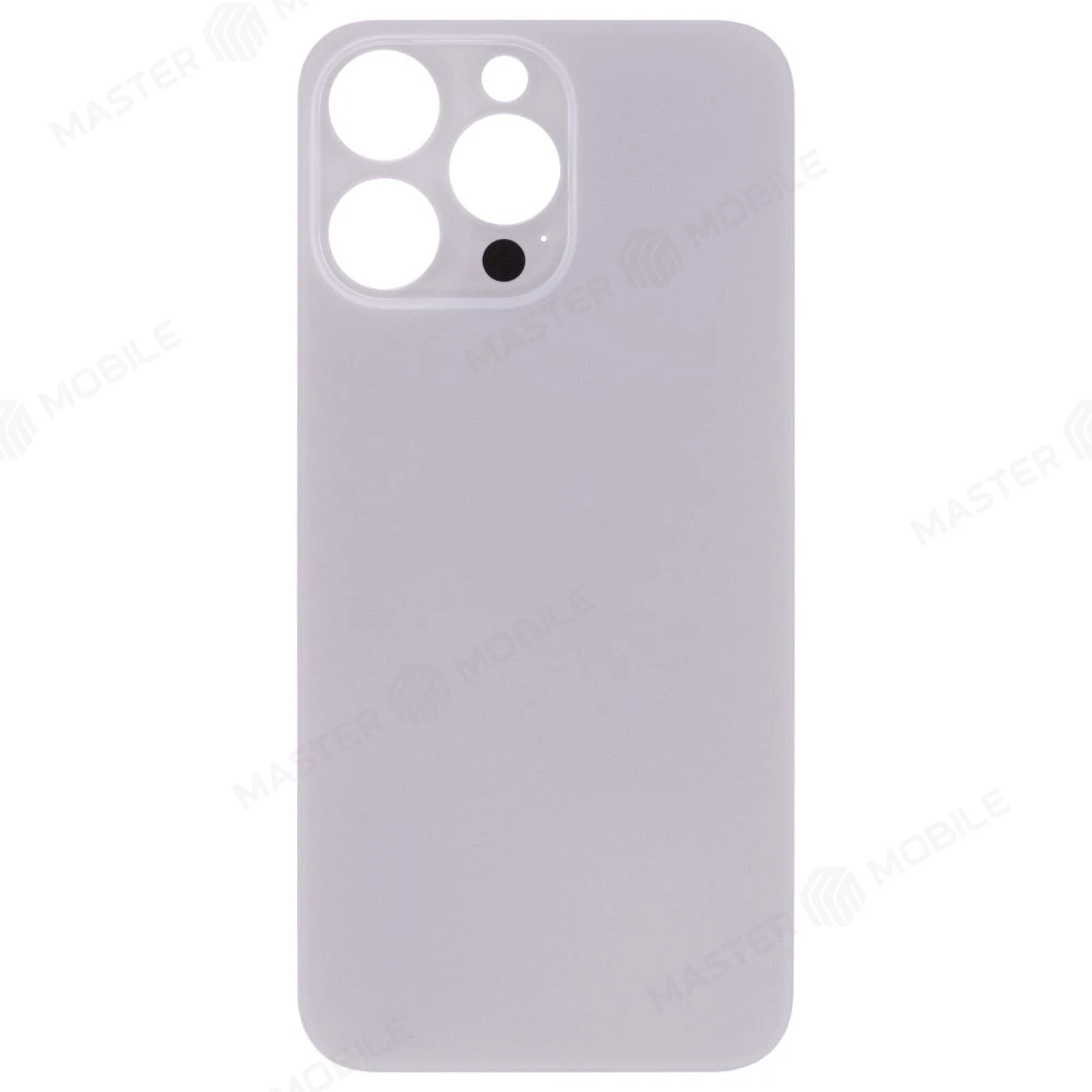 Задняя крышка для Apple iPhone 15 Pro Max (белый) (с широким отверстием) (Premium)