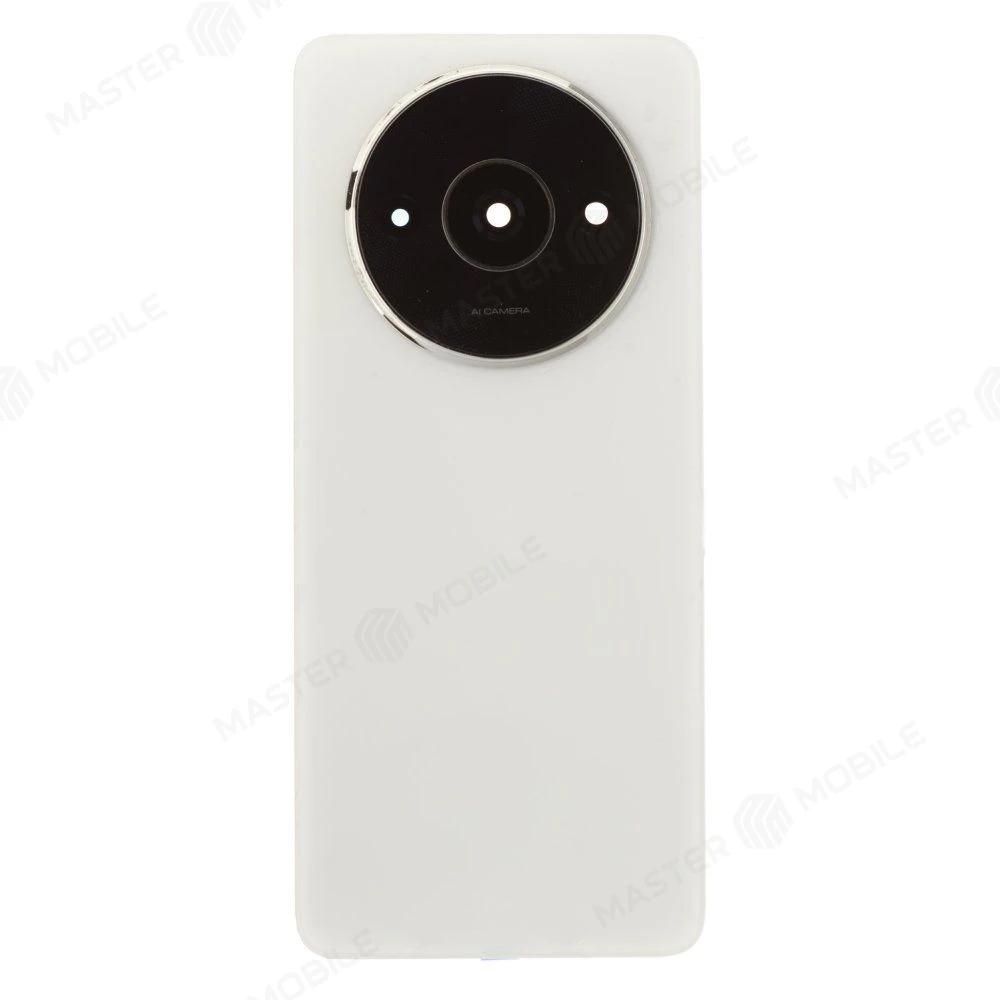 Задняя крышка для Xiaomi Redmi A3x (24048RN6CG) (белый) (в сборе со стеклом камеры) (ORIG100)