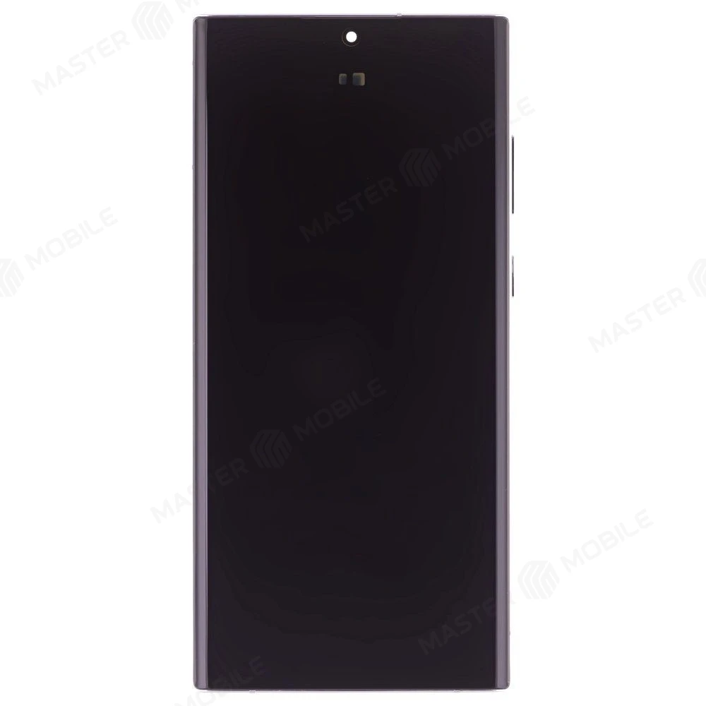 Дисплей для Samsung S908 Galaxy S22 Ultra + тачскрин (серебристый) (в рамке) (OLED) (Full Size)