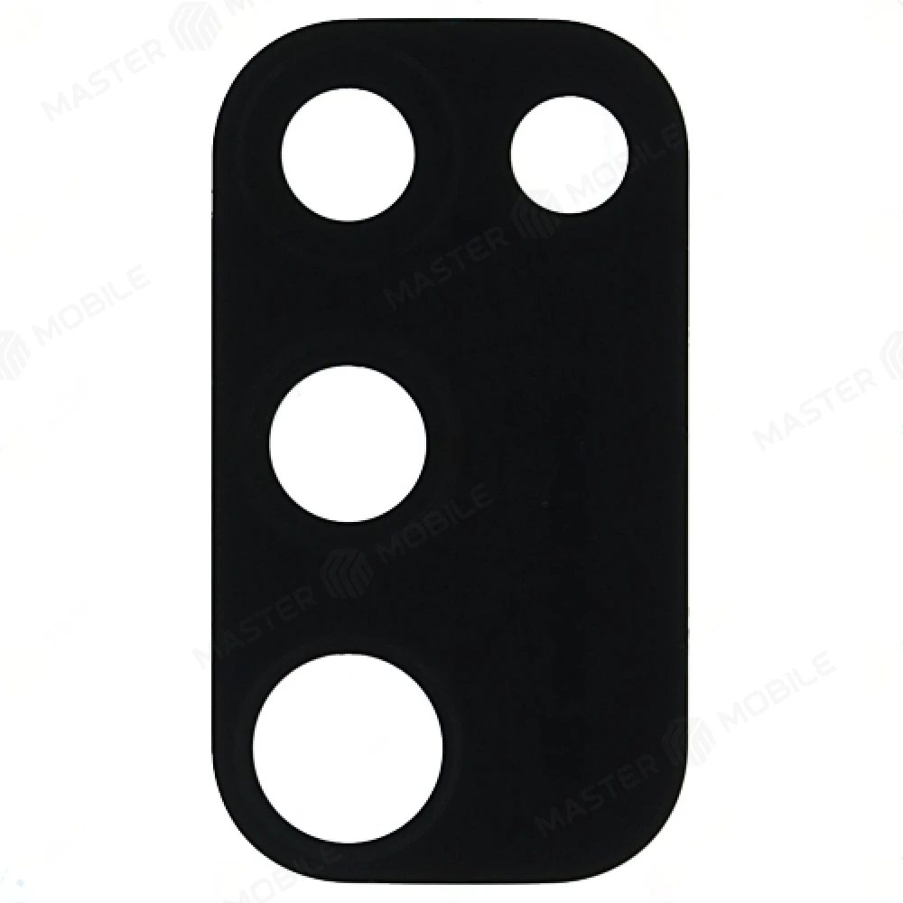 Стекло задней камеры для Samsung M215 Galaxy M21 (без рамки) (черный) 