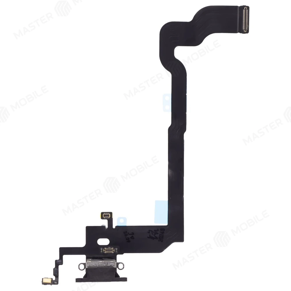 Шлейф для Apple iPhone X с комп. + разъем зарядки + микрофон (черный) (ORIG100) фото №1