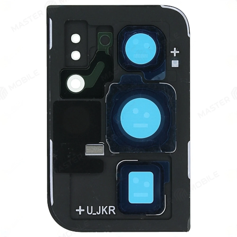 Стекло задней камеры для Samsung G998 Galaxy S21 Ultra (черный) (в рамке) фото №2