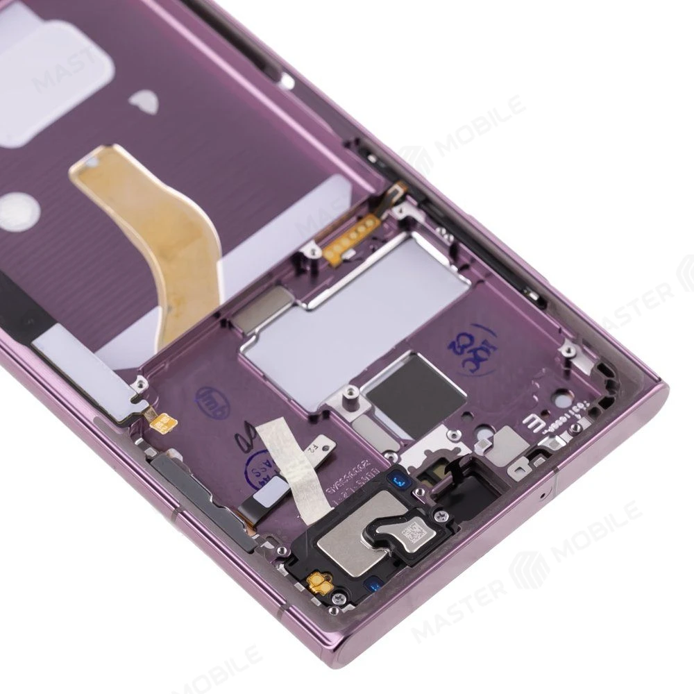 Дисплей для Samsung S908 Galaxy S22 Ultra + тачскрин (бордовый) (в рамке) (ORIG100) (SP) фото №3