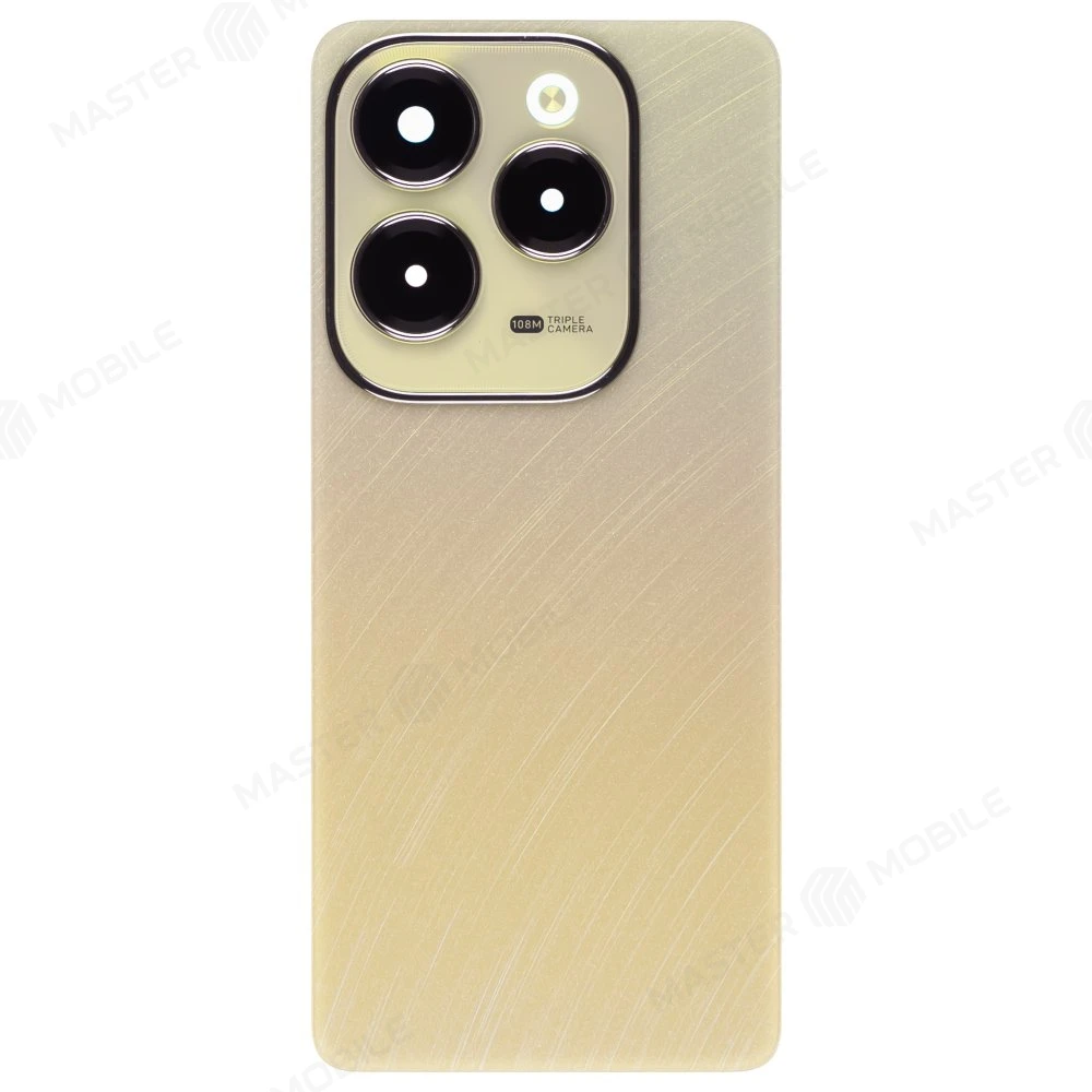 Задняя крышка для Infinix Hot 40 Pro (X6837) (золотистый) (в сборе со стеклом камеры) фото №1