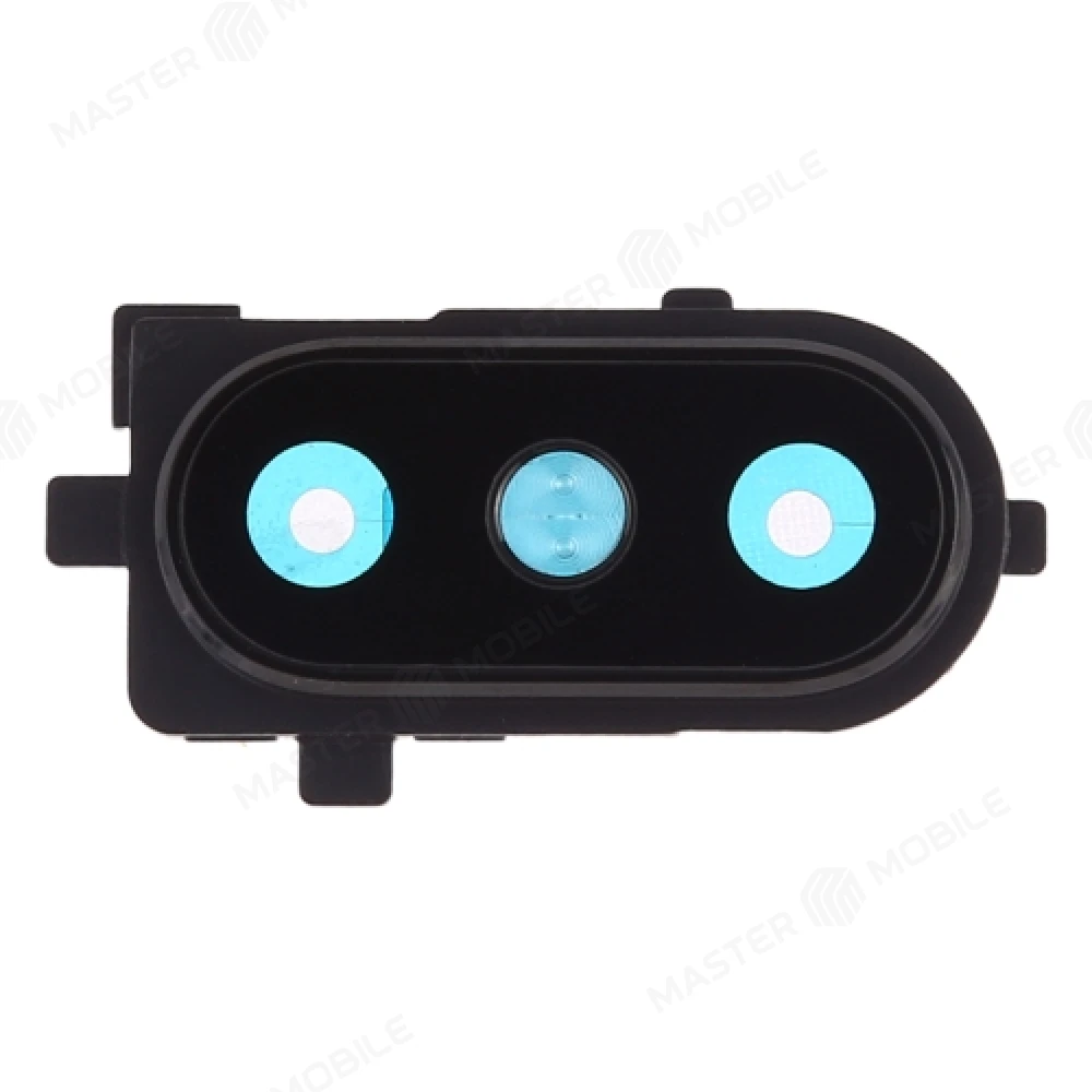 Стекло задней камеры для Xiaomi Mi 8 (M1803E1A) (без рамки) (черный) 