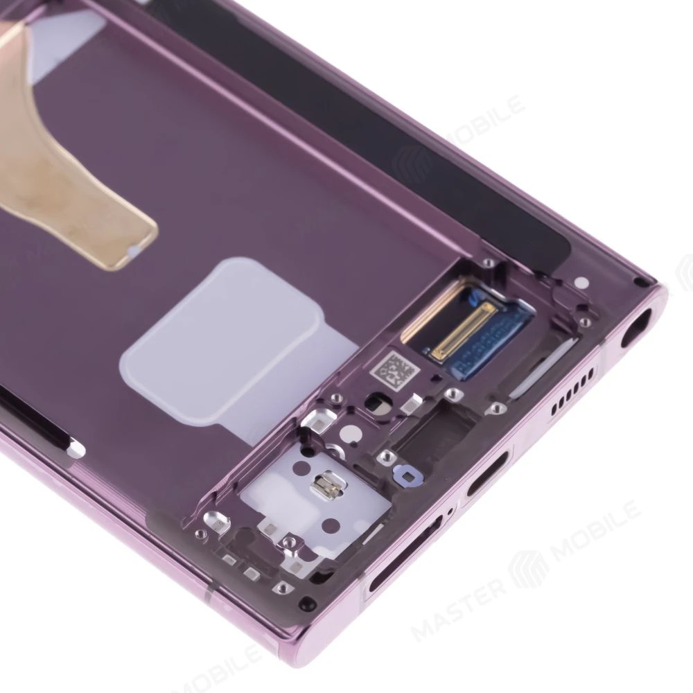 Дисплей для Samsung S908 Galaxy S22 Ultra + тачскрин (бордовый) (в рамке) (ORIG100) (возможен дефект ЛКП) фото №4