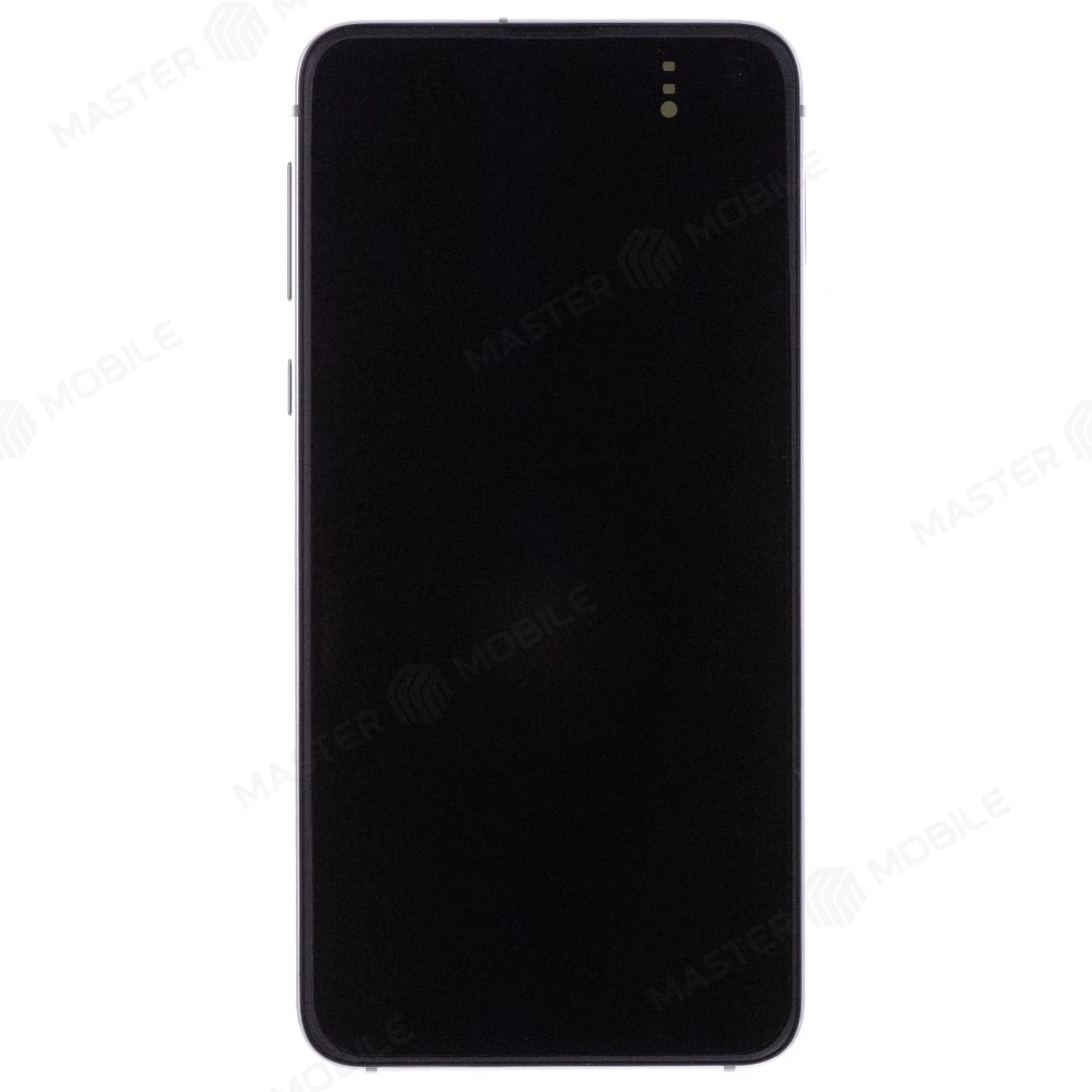 Дисплей для Samsung G970 Galaxy S10e + тачскрин (серебристый) (в рамке) (ORIG100) (возможен дефект ЛКП) фото №1