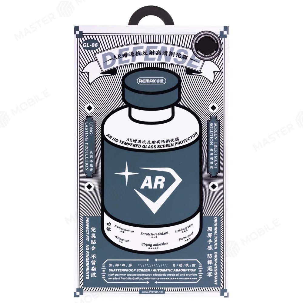 Защитное стекло Remax Corning Glass GL-86 для Apple iPhone 16 Pro Max (антибликовое) (черный) фото №1