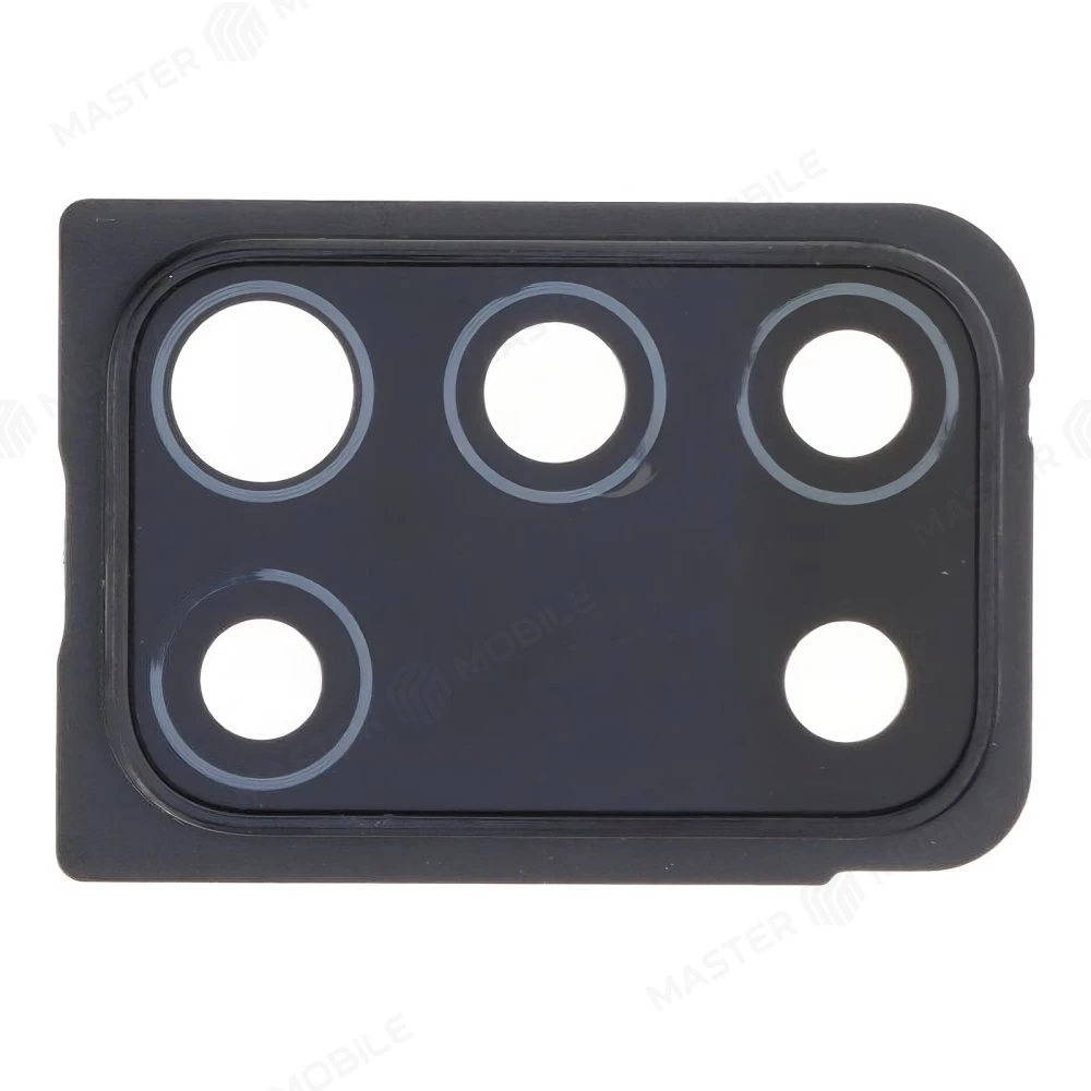 Стекло задней камеры для Samsung A217 Galaxy A21s (черный) (в рамке) фото №1