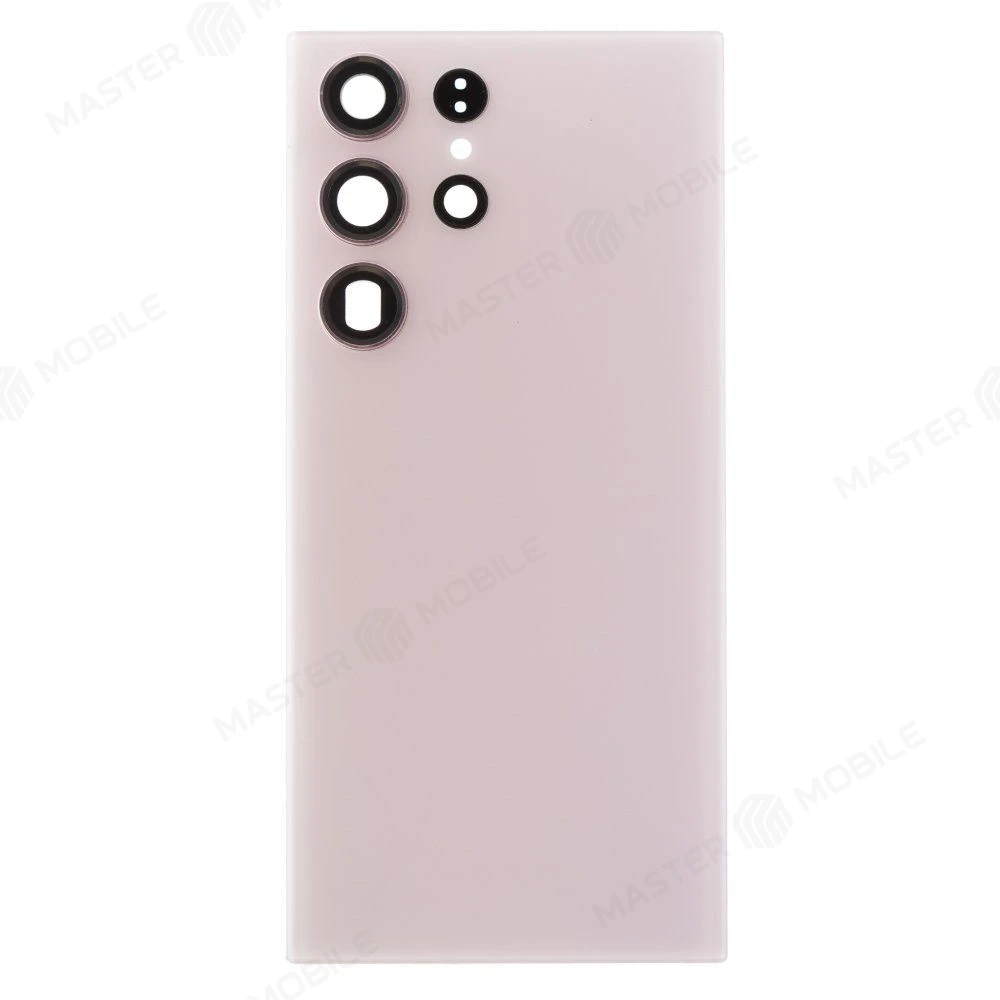 Задняя крышка для Samsung S918 Galaxy S23 Ultra (розовый) (в сборе со стеклом камеры) (ORIG100)