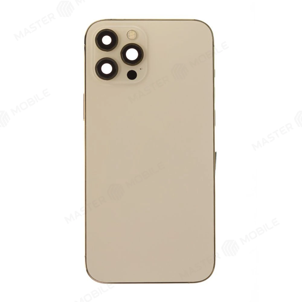 Корпус для Apple iPhone 12 Pro Max (золотистый) (в сборе) (ORIG100) (Снятый) (возможен дефект ЛКП)