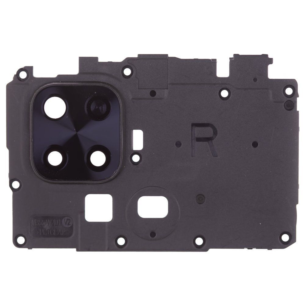 Стекло задней камеры для Xiaomi Redmi 10C (220333QNY) (черный) (в рамке)