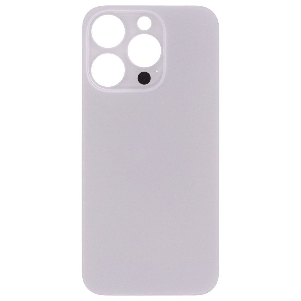 Задняя крышка для Apple iPhone 15 Pro (белый) (с широким отверстием) (Premium)