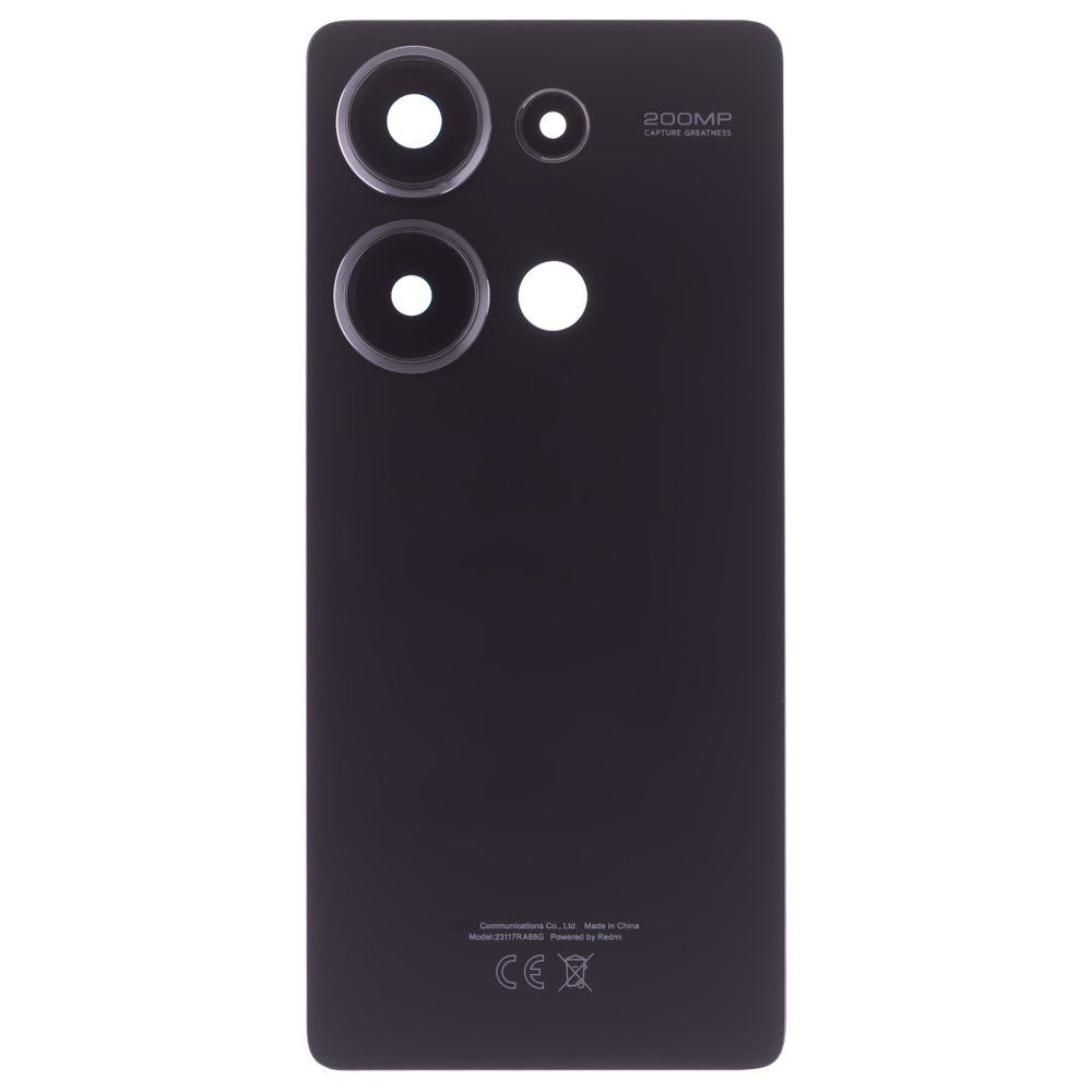 Задняя крышка для Xiaomi Redmi Note 13 Pro 4G (23117RA68G) (черный) (в сборе со стеклом камеры) (ORIG100)